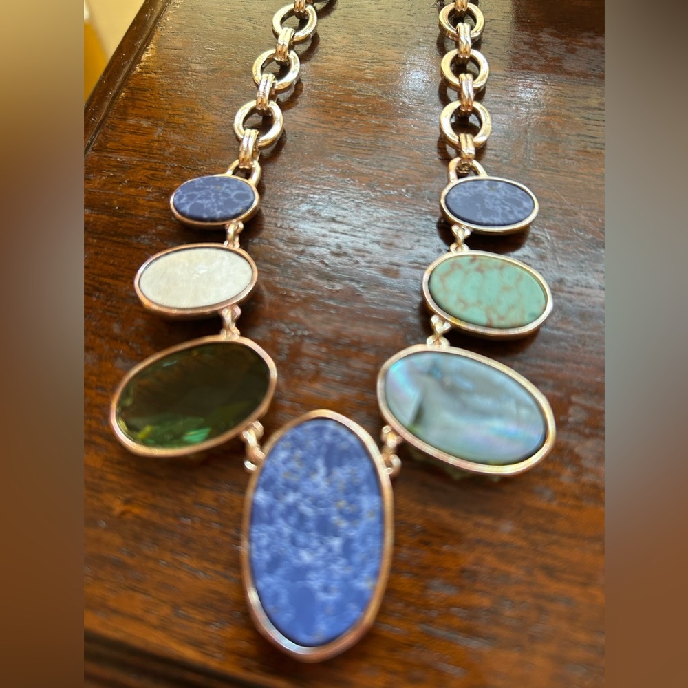 Anne Klein Blue and Green Necklaces & Bracelet Set 3 Items Silver Multicolored - Picture 7 of 8